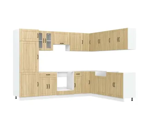 14 -Osaline Köögikapi Komplekt Lucca, Sonoma Tamm, Tehispuit