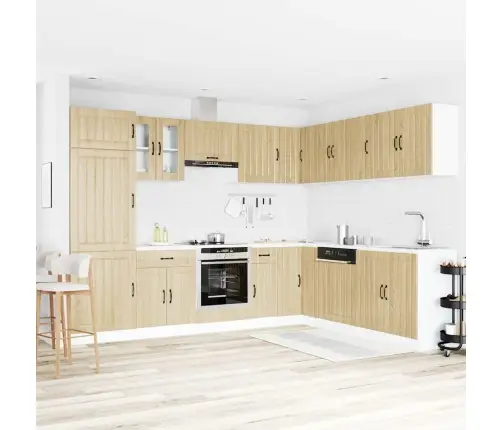 14 -Osaline Köögikapi Komplekt Lucca, Sonoma Tamm, Tehispuit