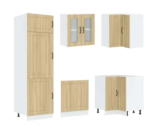 14 -Osaline Köögikapi Komplekt Lucca, Sonoma Tamm, Tehispuit