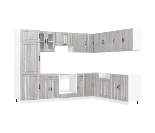 14 -Osaline Köögikapi Komplekt Lucca, Tehispuit