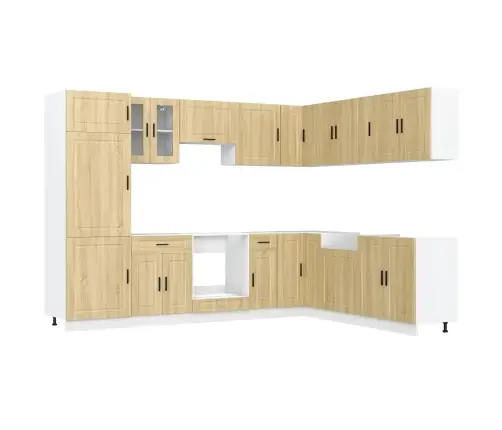 Virtuvinių Spintelių Komplektas, 14 Dalių, Porto, Ąžuolo