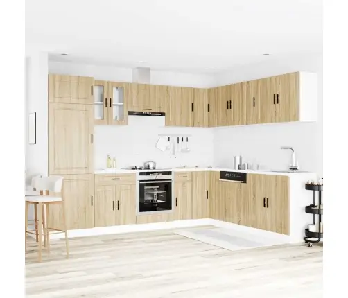 Virtuvinių Spintelių Komplektas, 14 Dalių, Porto, Ąžuolo