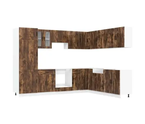 14-Daļīgs Virtuves Skapītis Komplekts, Porto, Ozola Krāsa Vidaxl