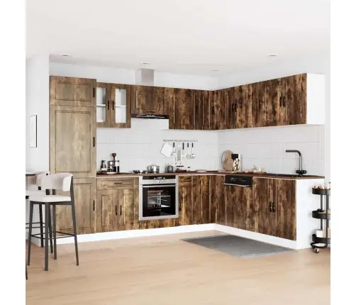 14-Daļīgs Virtuves Skapītis Komplekts, Porto, Ozola Krāsa Vidaxl