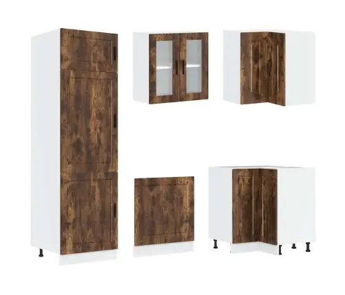 14-Daļīgs Virtuves Skapītis Komplekts, Porto, Ozola Krāsa Vidaxl