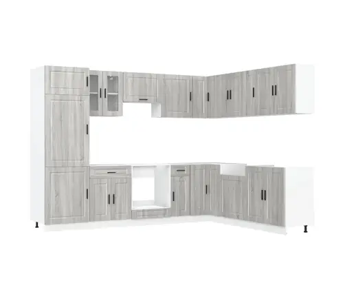 14-Osaline Köögikapi Komplekt Porto, Tehispuit