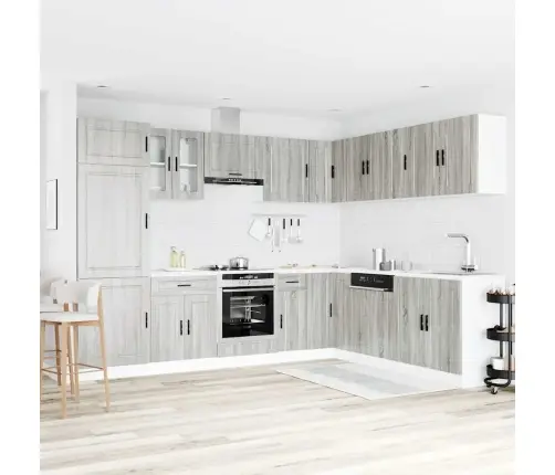 14-Osaline Köögikapi Komplekt Porto, Tehispuit