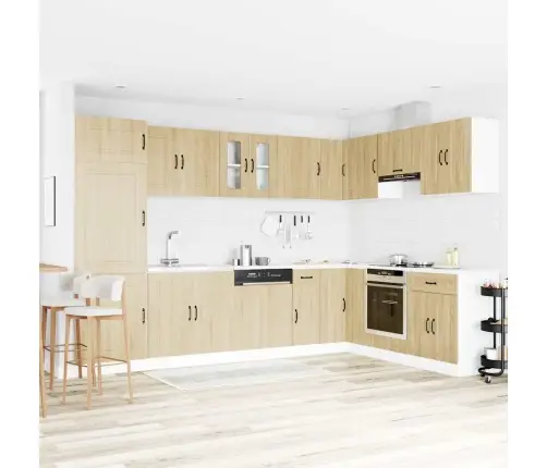 Virtuves Skapis Ar Durvīm Kalmar 2 Pcs Brūna 80 X 46 X 81.5 Cm Vidaxl