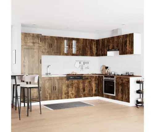 Virtuves Skapis Ar Durvīm Kalmar 2 Pcs Brūna 80 X 46 X 81.5 Cm Vidaxl