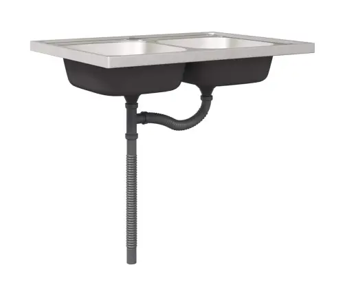Virtuves Skapis Ar Durvīm Kalmar 2 Pcs Brūna 80 X 46 X 81.5 Cm Vidaxl