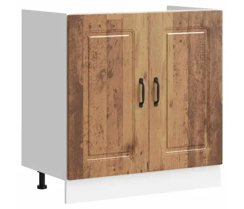 Virtuves Skapis Ar Durvīm Kalmar 2 Pcs Brūna 80 X 46 X 81.5 Cm Vidaxl
