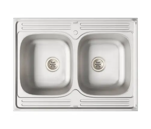 Virtuves Skapis Ar Durvīm Kalmar 2 Pcs Brūna 80 X 46 X 81.5 Cm Vidaxl