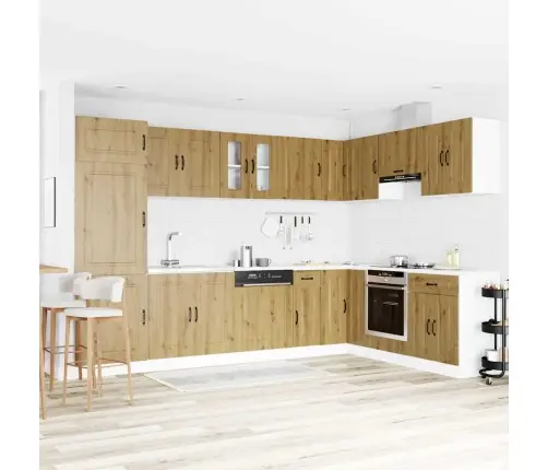 Virtuves Skapis Ar Durvīm Kalmar 2 Pcs Brūna 80 X 46 X 81.5 Cm Vidaxl