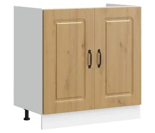 Virtuves Skapis Ar Durvīm Kalmar 2 Pcs Brūna 80 X 46 X 81.5 Cm Vidaxl