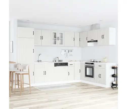 Virtuves Skapis Ar Durvīm Lucca 2 Pcs Balts 80 X 46 X 81.5 Cm Vidaxl