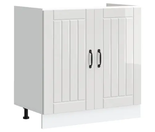 Virtuves Skapis Ar Durvīm Lucca 2 Pcs Balts 80 X 46 X 81.5 Cm Vidaxl