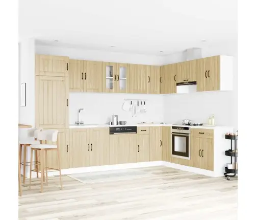 Virtuves Skapis Ar Durvīm Lucca 2 Pcs Brūna 80 X 46 X 81.5 Cm Vidaxl