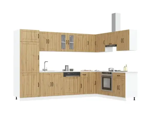 Virtuves Skapis Ar Durvīm Lucca Brūns Ozols 80 X 46 X 81,5 Cm Vidaxl