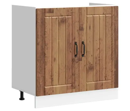 Virtuves Skapis Ar Durvīm Lucca 2 Pcs Brūna 80 X 46 X 81.5 Cm Vidaxl