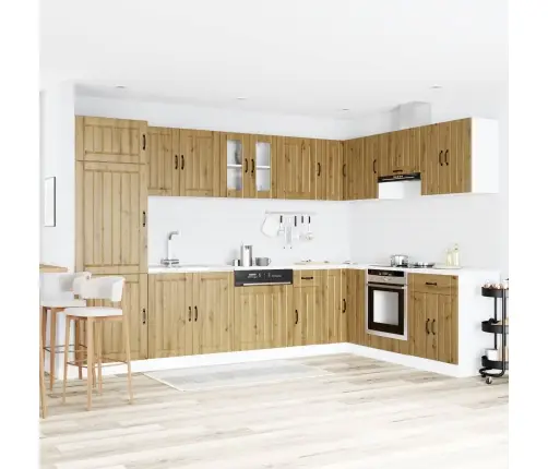 Virtuves Skapis Ar Durvīm Lucca 2 Pcs Brūna 80 X 46 X 81.5 Cm Vidaxl