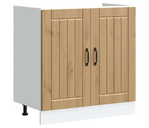 Virtuves Skapis Ar Durvīm Lucca 2 Pcs Brūna 80 X 46 X 81.5 Cm Vidaxl