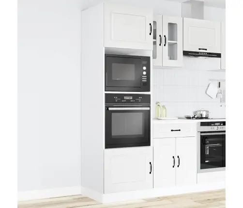 Orkaitės Spintelės, 2Vnt., Kalmar, Balta, Apdirbta Mediena