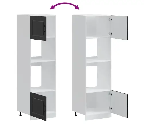 Cepeškrāsns Skapji, 2 Gab. Lucca, Melni, Inženierijas Koks Vidaxl