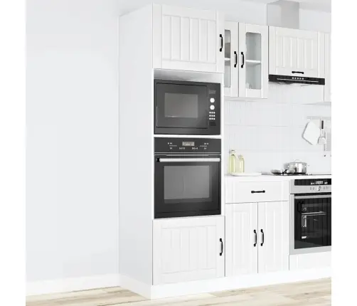 Orkaitės Spintelės, 2Vnt., Lucca, Balta, Apdirbta Mediena