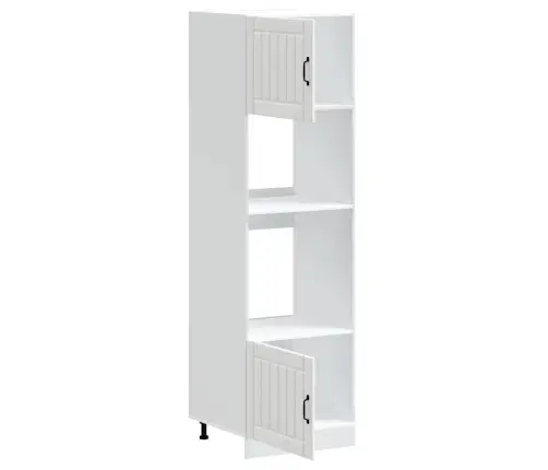 Orkaitės Spintelės, 2Vnt., Lucca, Balta, Apdirbta Mediena