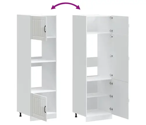 Ahjukapid 2 Tk "Lucca", Läikiv Valge, Töödeldud Puit