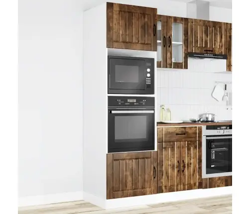 Orkaitės Spintelės, 2Vnt., Lucca, Dūminio Ąžuolo, Mediena