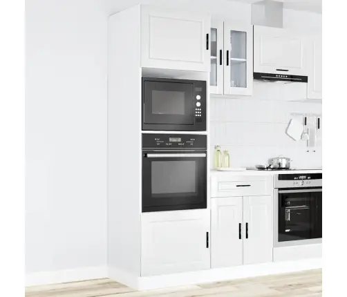 Orkaitės Spintelės, 2Vnt., Porto, Balta, Apdirbta Mediena