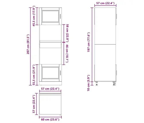 Cepeškrāsns Skapji, 2 Gab. Porto, Koka Krāsa, Inženierijas Koks Vidaxl