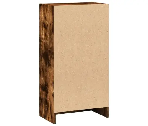 Knygų Spinta, Dūminio Ąžuolo, 40X24X76cm Apdirbta Mediena