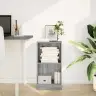 Grāmatu Plaukts, Pelēka Koka, 40X24X76 Cm, Inženierijas Koks Vidaxl Grāmatu Plaukts, Pelēka Koka, 40X24X76 Cm, Inženierijas Koks Vidaxl