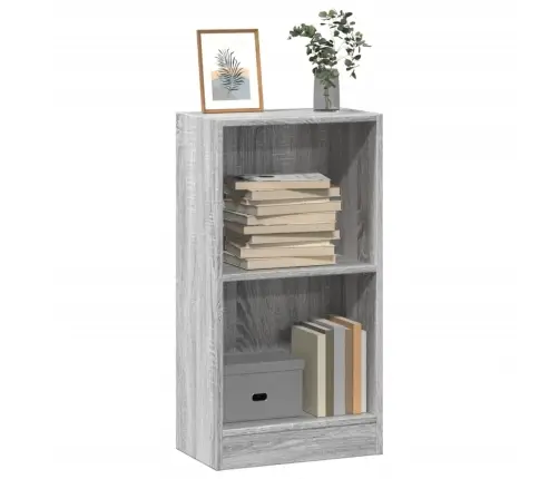 Grāmatu Plaukts, Pelēka Koka, 40X24X76 Cm, Inženierijas Koks Vidaxl Grāmatu Plaukts, Pelēka Koka, 40X24X76 Cm, Inženierijas Koks Vidaxl