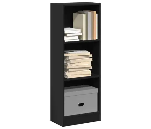 Knygų Spinta, Juodos Spalvos, 40X24X109cm Apdirbta Mediena