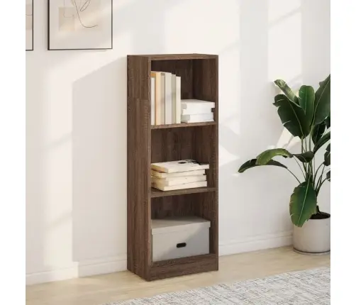 Grāmatu Plaukts, Brūna Ozola, 40X24X109 Cm, Inženierijas Koks Vidaxl