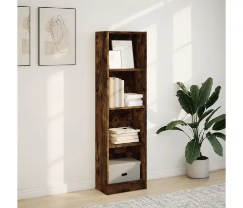 Grāmatu Plaukts, Ozola Krāsa, 40X24X143 Cm, Inženierijas Koks Vidaxl