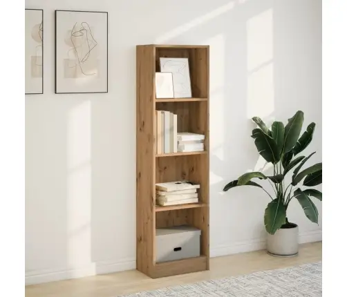 Grāmatu Plaukts, Koka Krāsa, 40X24X143 Cm, Inženierijas Koks Vidaxl