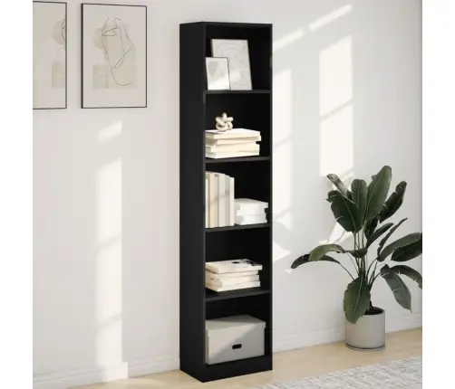 Grāmatu Plaukts, Melns, 40X24X176 Cm, Inženierijas Koks Vidaxl Grāmatu Plaukts, Melns, 40X24X176 Cm, Inženierijas Koks Vidaxl
