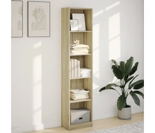 Raamatualus, Sonoma Tamm, 40X24X176 cm Tehispuit