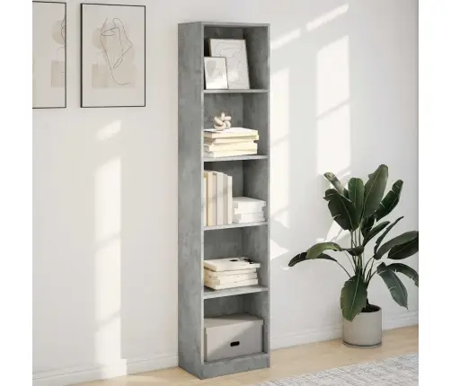 Raamaturiiul Betoonhall 40X24X176 Cm Engineered Wood