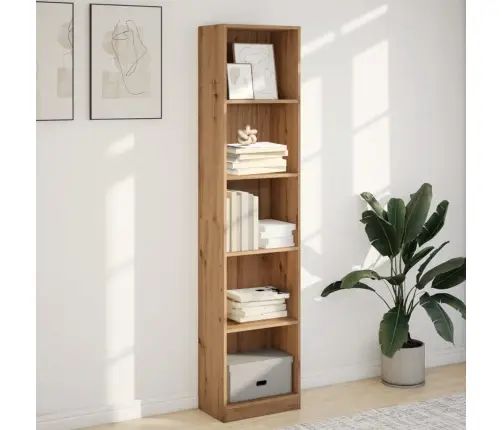 Grāmatu Plaukts, Koka Krāsa, 40X24X176 Cm, Inženierijas Koks Vidaxl