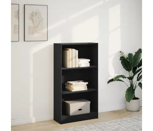 Grāmatu Plaukts, Melns, 60X24X109 Cm, Inženierijas Koks Vidaxl