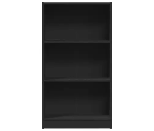 Grāmatu Plaukts, Melns, 60X24X109 Cm, Inženierijas Koks Vidaxl