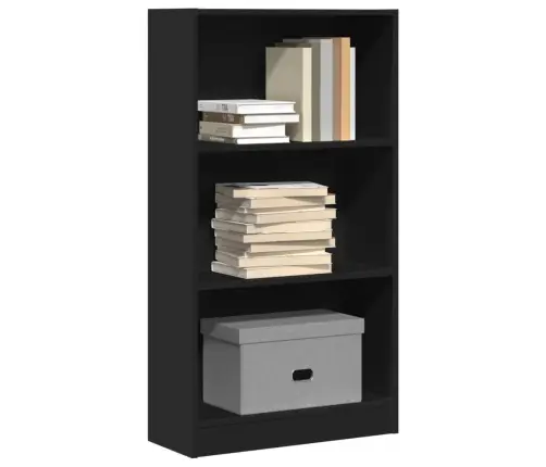 Grāmatu Plaukts, Melns, 60X24X109 Cm, Inženierijas Koks Vidaxl