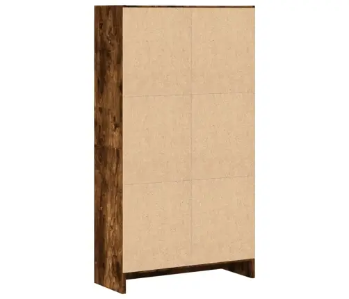 Knygų Spinta, Dūminio Ąžuolo, 60X24X109cm Apdirbta Mediena