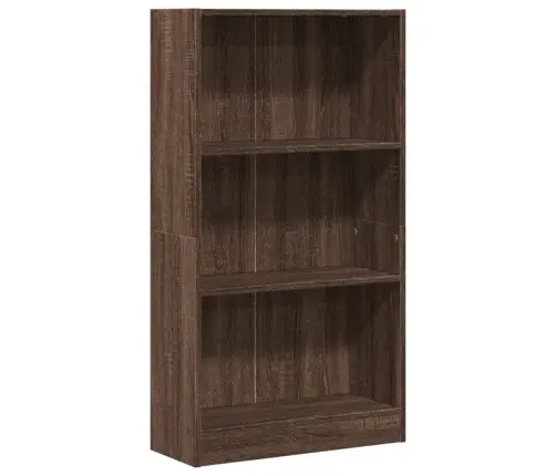 Knygų Spinta, Ruda Ąžuolo, 60X24X109cm Apdirbta Mediena