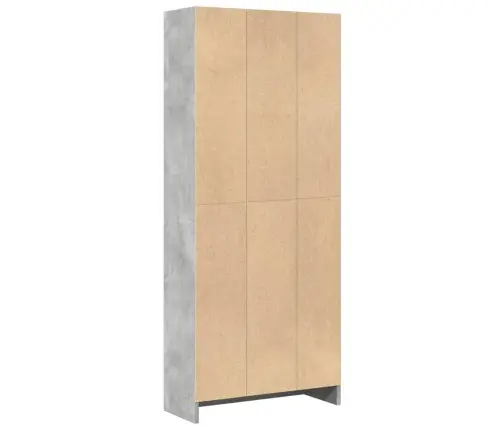 Grāmatu Plaukts, Pelēks, 60X24X143 Cm, Inženierijas Koks Vidaxl